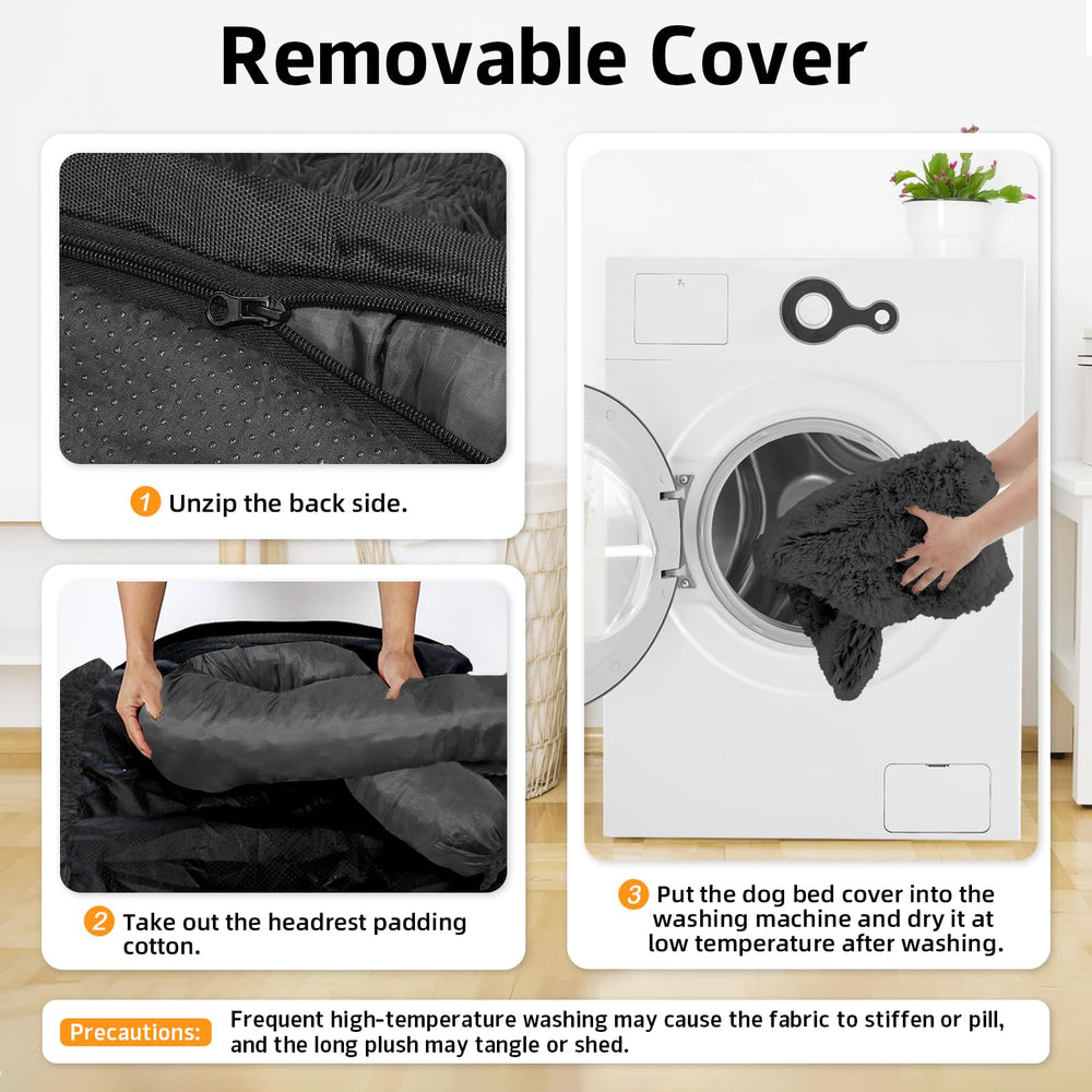 GGIB calming dog bed removable cover for easy washing.