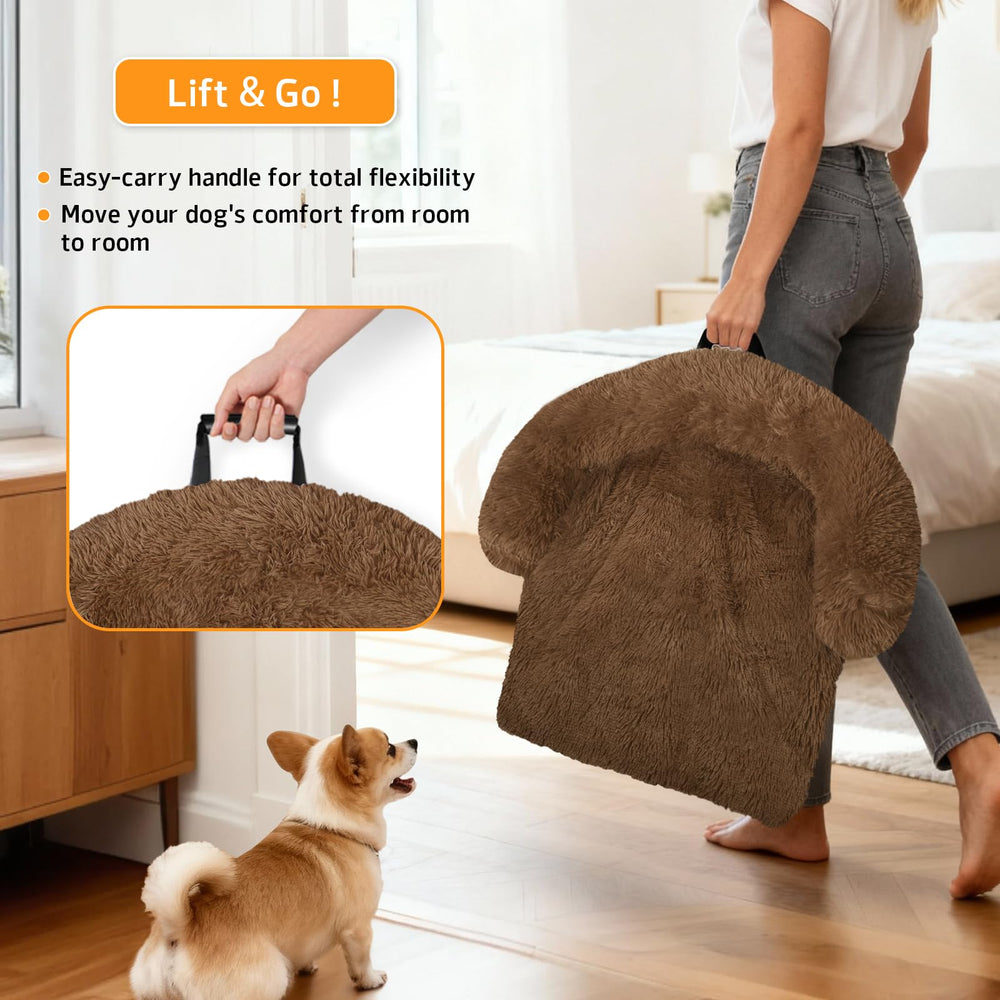 GGIB calming dog bed removable cover for easy washing