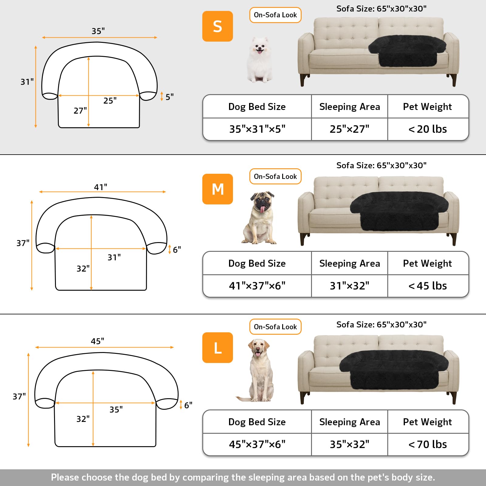 GGIB Calming Dog Bed size options XS to XL for pets of all sizes