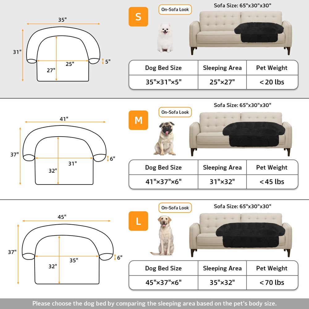 GGIB Calming Dog Bed size options XS to XL for pets of all sizes