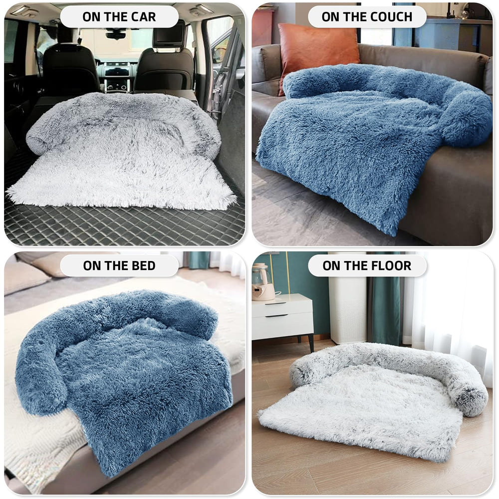 GGIB Calming Dog Bed soft plush fabric close-up for cozy naps