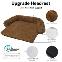 GGIB Calming Dog Bed showing soft plush fabric for warm comfort