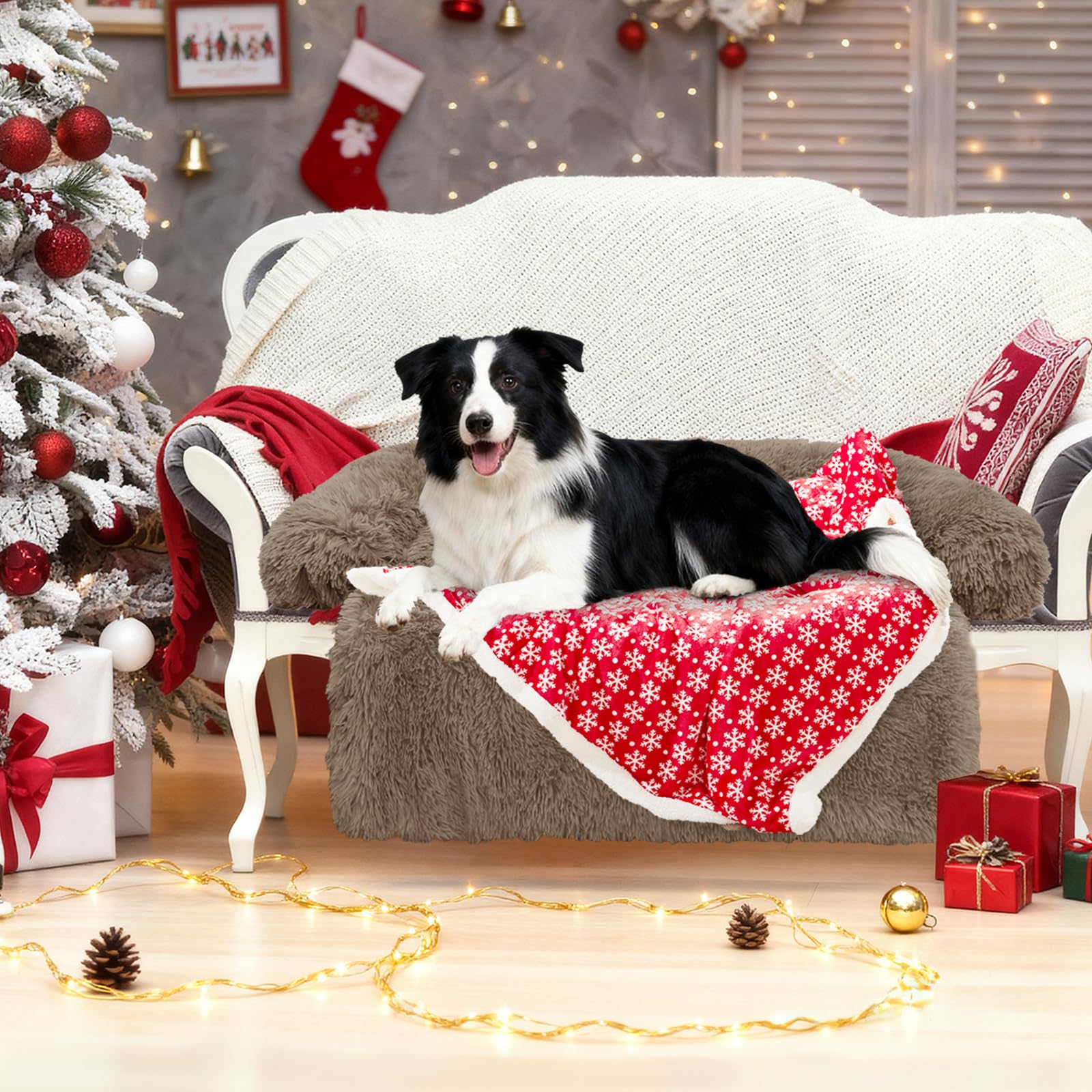 GGIB Calming Dog Bed large-camel color fits various dog sizes and home decor.