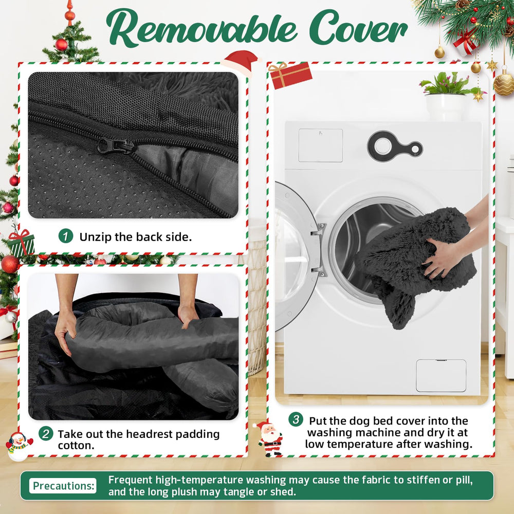 GGIB Calming Dog Bed non-slip bottom on floor helps stay in place.