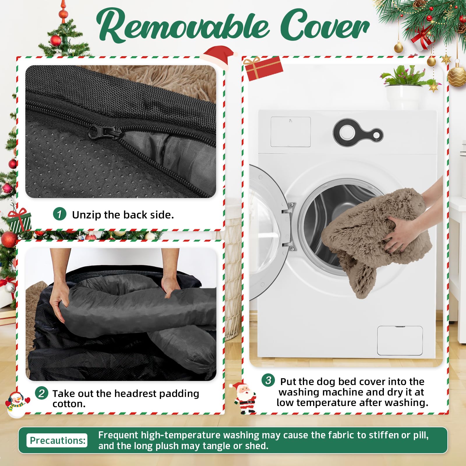 GGIB Calming Dog Bed non-slip bottom keeps bed in place on any surface.