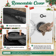GGIB Calming Dog Bed non-slip bottom keeps bed in place on any surface.