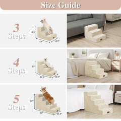 GGIB dog stairs removable cover shown for easy machine washing after use.