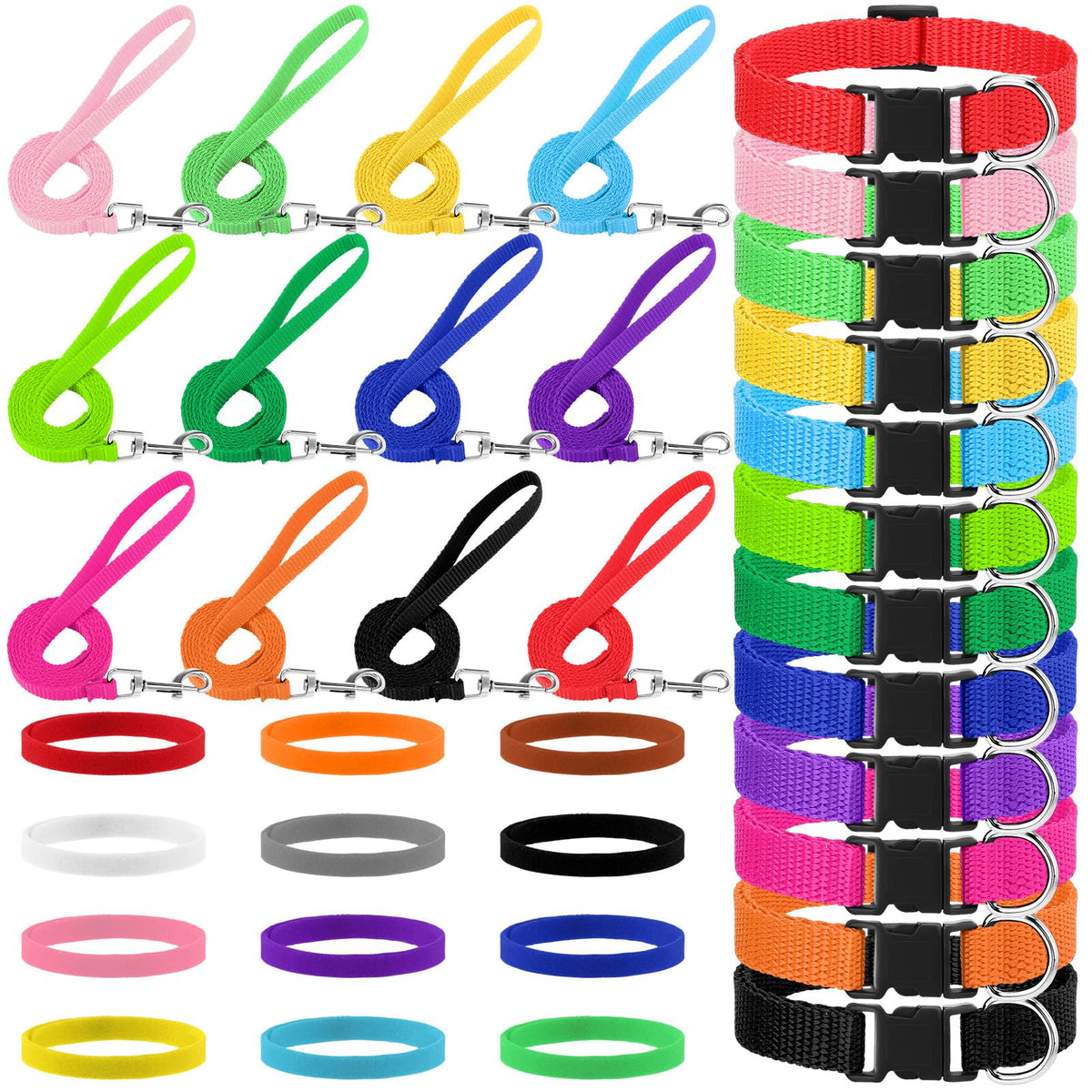 GGSTDDUP collar para cachorro ajustable en colores variados para paseo diario