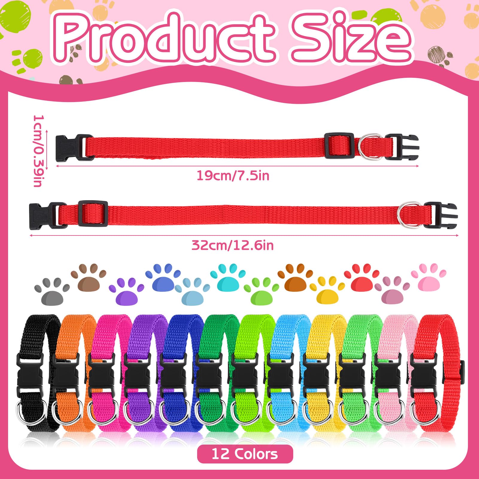 GGSTDDUP collar de identificación para cachorro, nylon suave y cómodo