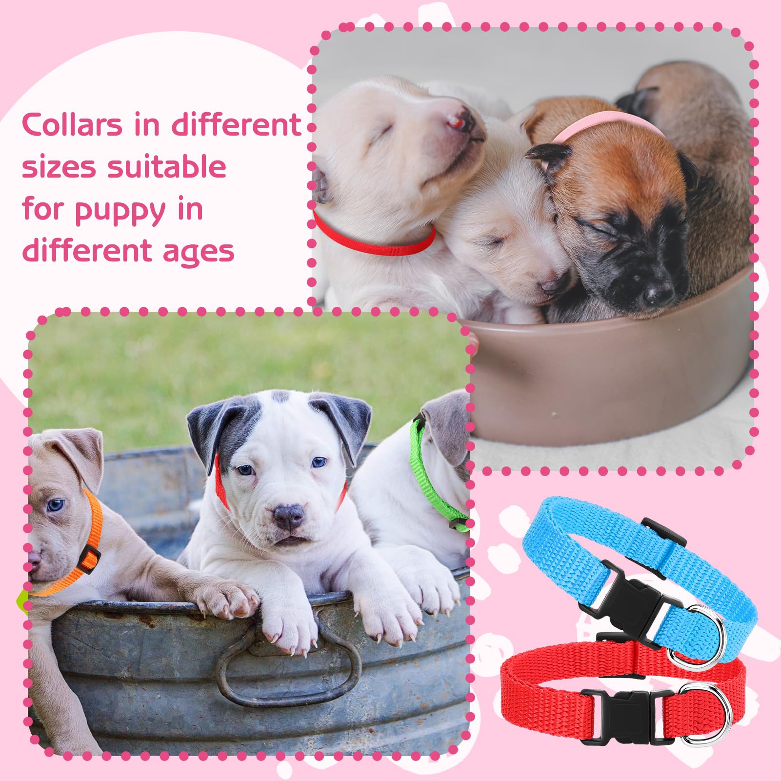 GGSTDDUP collar de nylon suave para perros pequeños