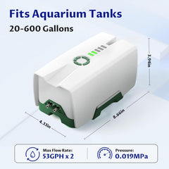Ghosthorn nanotech air stones with suction cups maximize surface aeration.