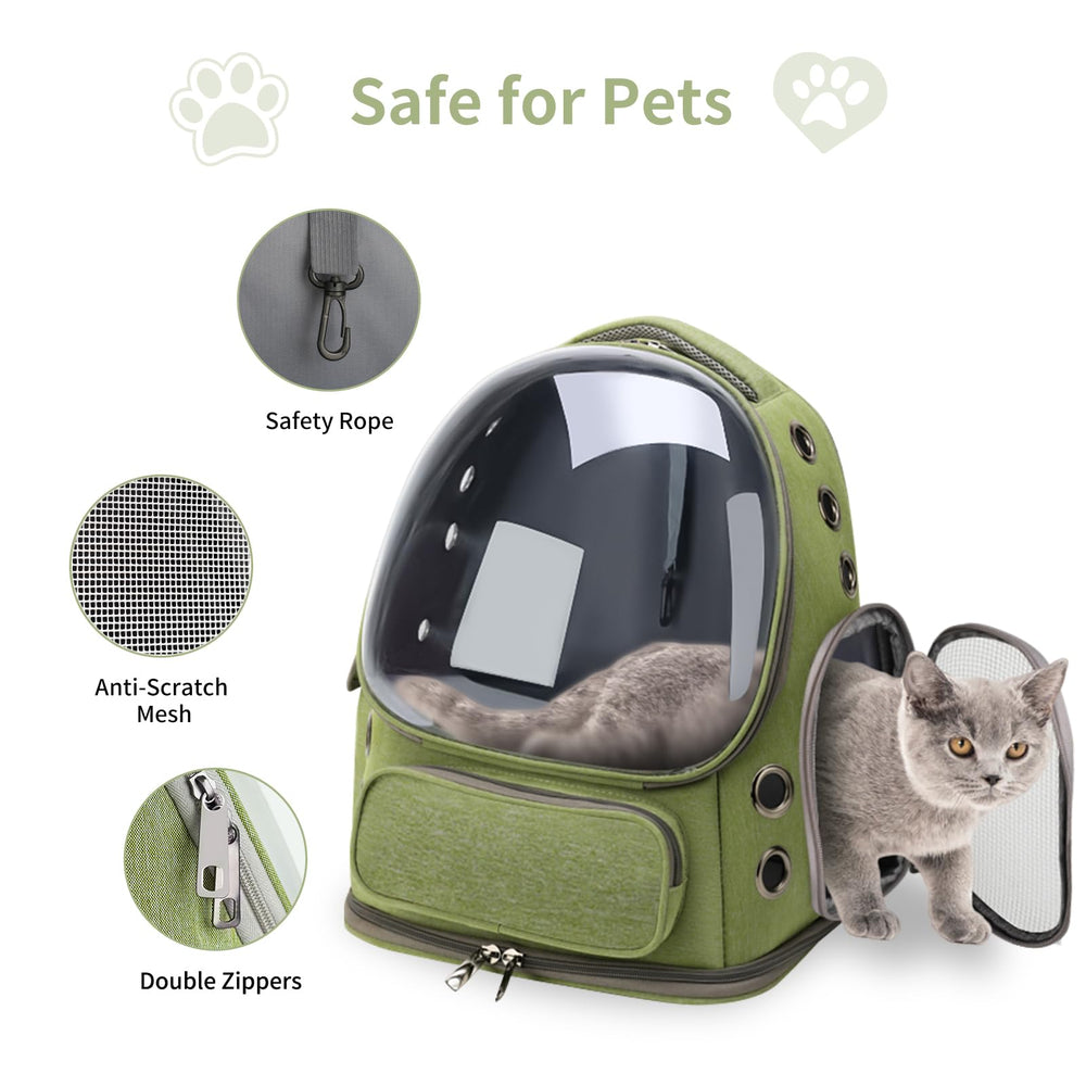 GixDix cat backpack safety leash secures your pet during travel