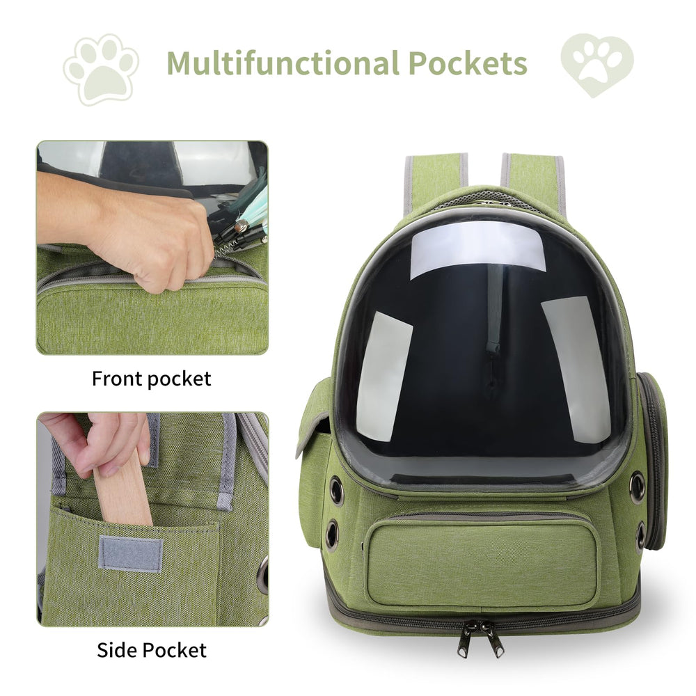 GixDix cat backpack spacious interior supports movement up to 20 lbs
