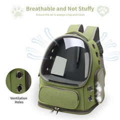 GixDix cat backpack ventilation holes provide steady airflow
