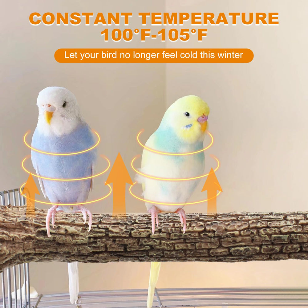 GIFANK heated bird perch close-up shows tree-branch design for natural grip and comfort.