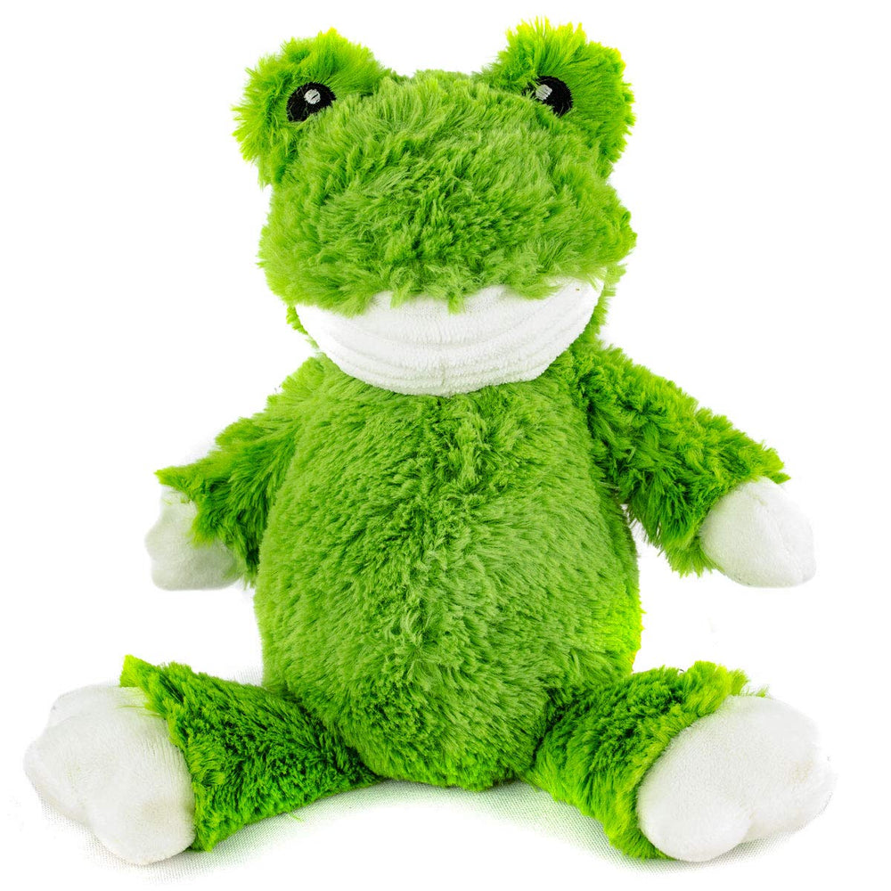Giftable World Metropawlin frog plush with squeaker delivers lively interactive play and comforting cuddles.