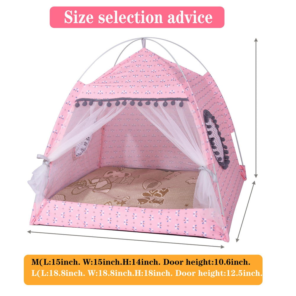 Gigreinc Cat Princess Tent non-slip bottom ensures stable bed on any floor