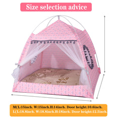 Gigreinc Cat Princess Tent non-slip bottom ensures stable bed on any floor