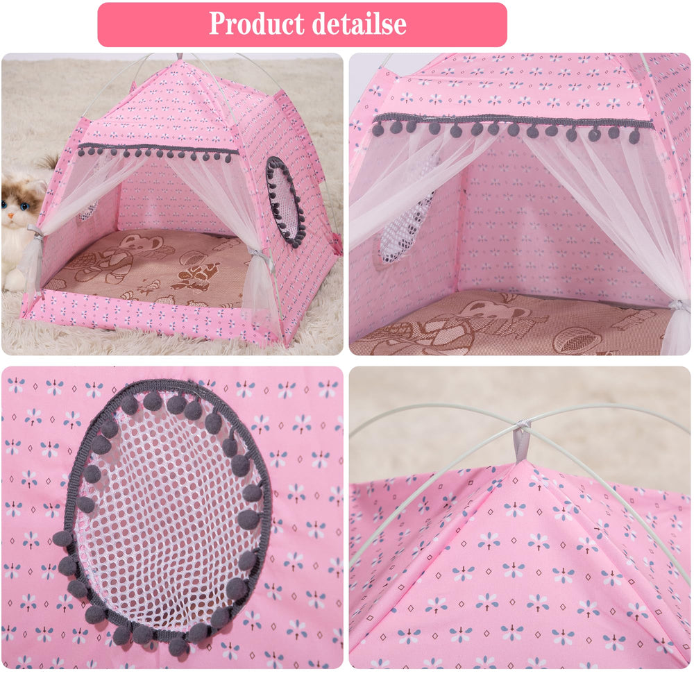 Gigreinc Cat Princess Tent size M overview perfect for cats up to 5 lb