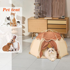 Gigreinc cat tent uses breathable fabric for cool, comfortable naps.