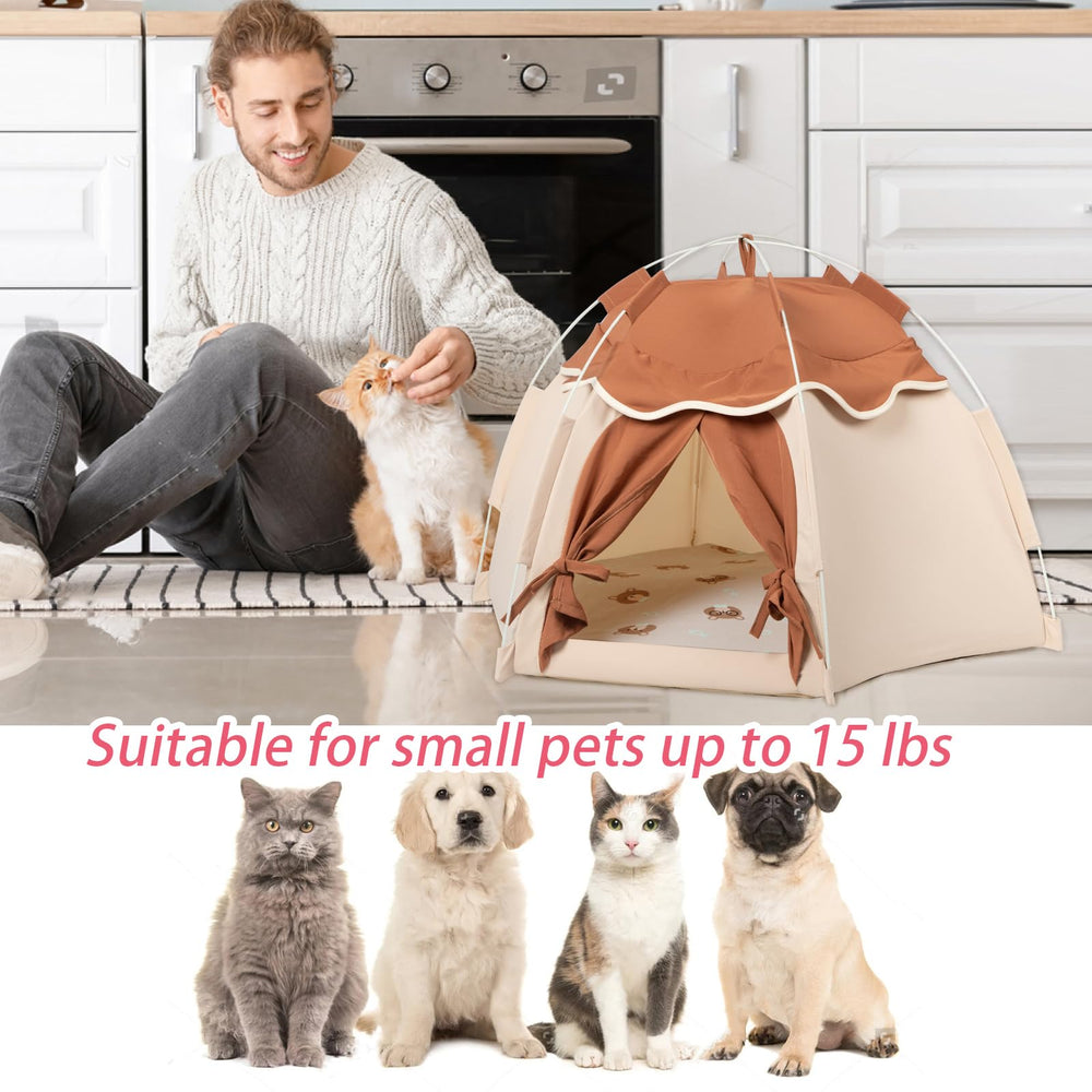 Gigreinc cat tent measures 20.8 inches tall by 16.9 inches diameter for ample play.