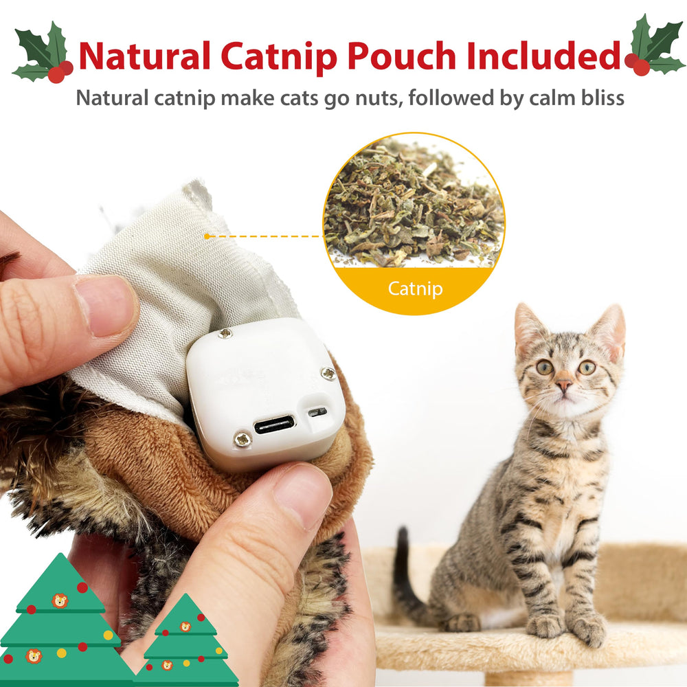 Gigwi Flapping Bird Toy catnip pouch adds calming scent for relaxed sessions.