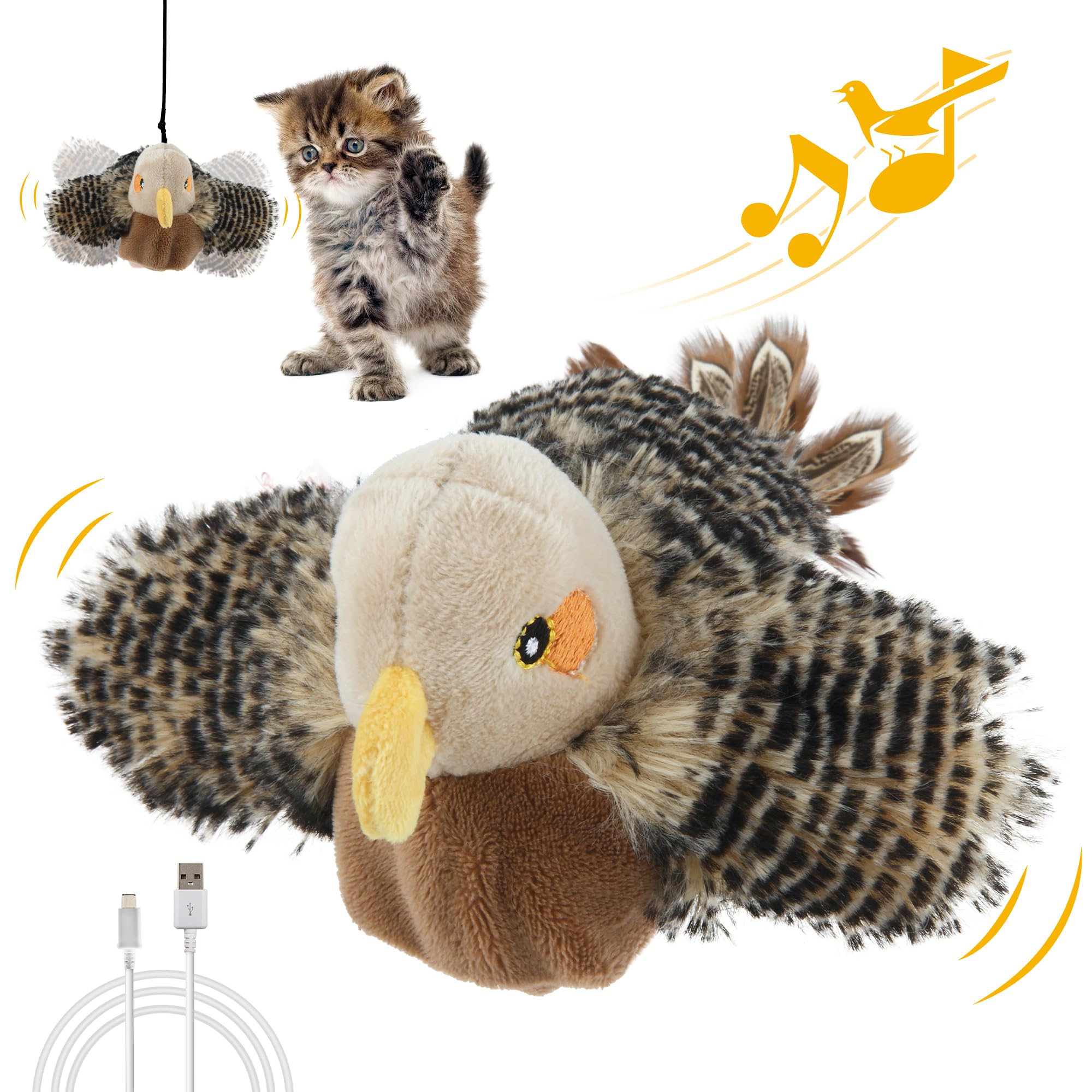 Gigwi Flapping Bird Toy unboxing shows compact indoor entertainment for curious cats.