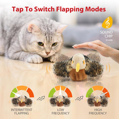 Gigwi Flapping Bird Toy wings flap to excite cats during interactive play.