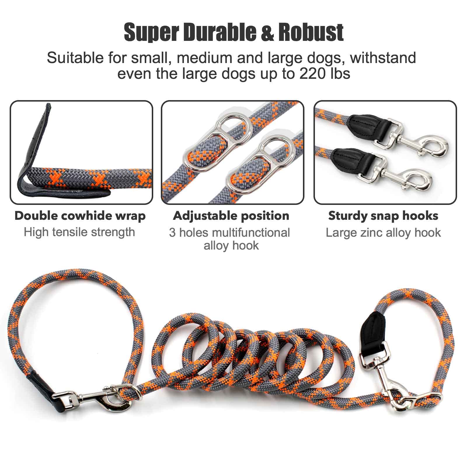 Gihunk hands free leash short and long settings offer flexible street and trail control