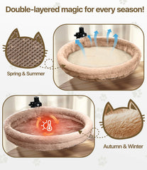 Giisorde Cat Desk Bed nest detail—sunken, plush nest offers a warm retreat