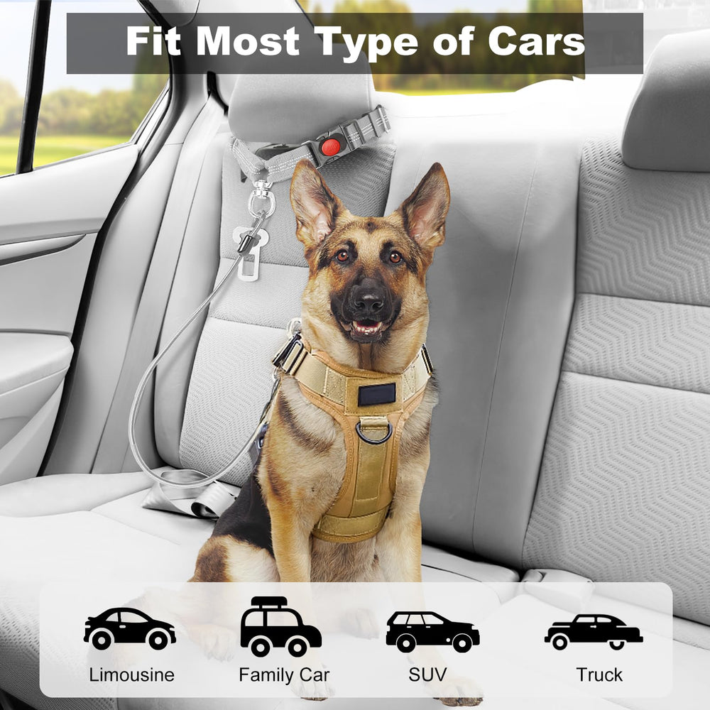 Giiyoe comfortable fit keeps dog looking out the window during trips.