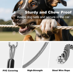 Giiyoe dog seat belt headrest anchor for secure, adjustable attachment.