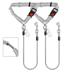 Giiyoe dog seat belt with steel-cable durability for chewers during car rides.