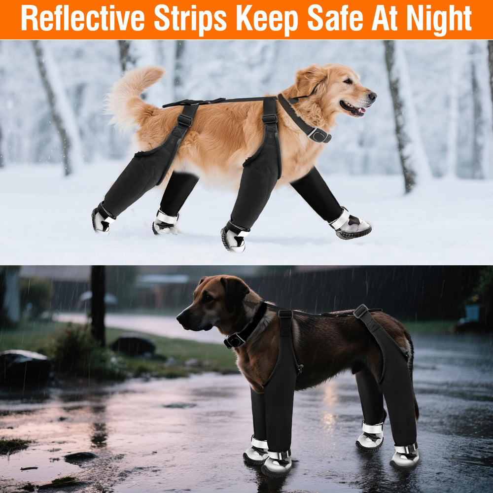 Giiyoe dog suspender boots size range eight sizes for all breeds.