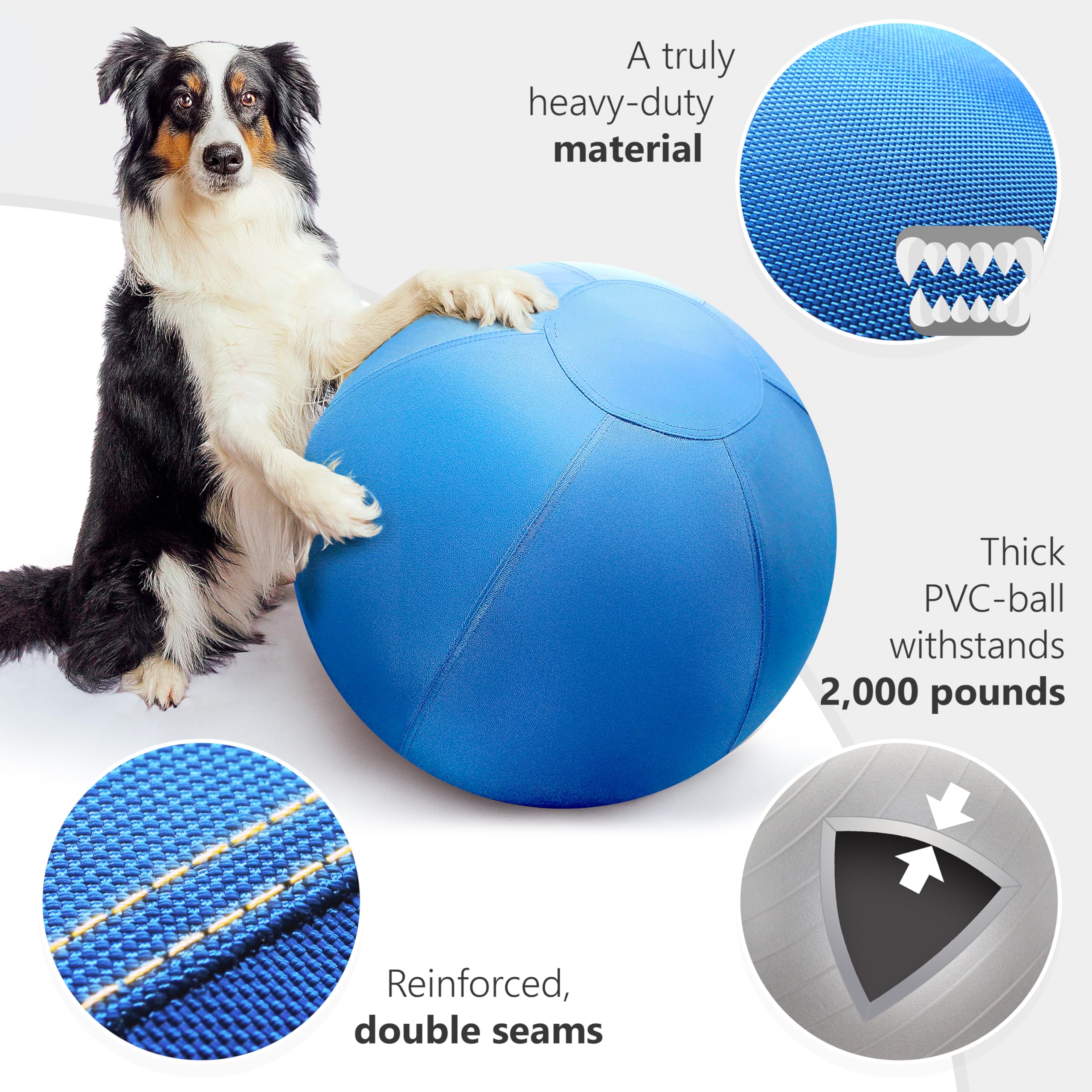 GILYX Herding Ball stitching detail highlights reinforced seams for long-lasting strength.
