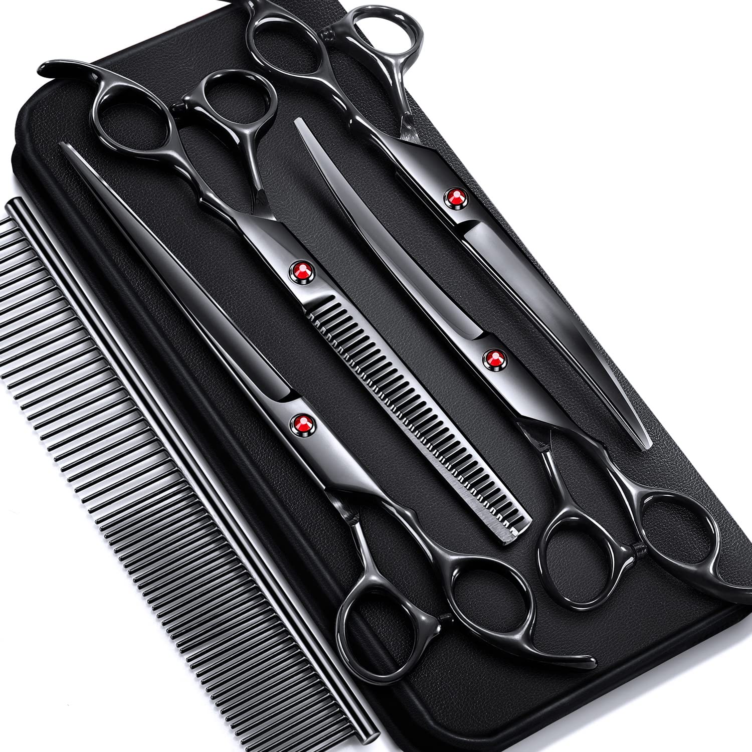 Gimars 7in professional dog grooming scissors closeup for precise cuts