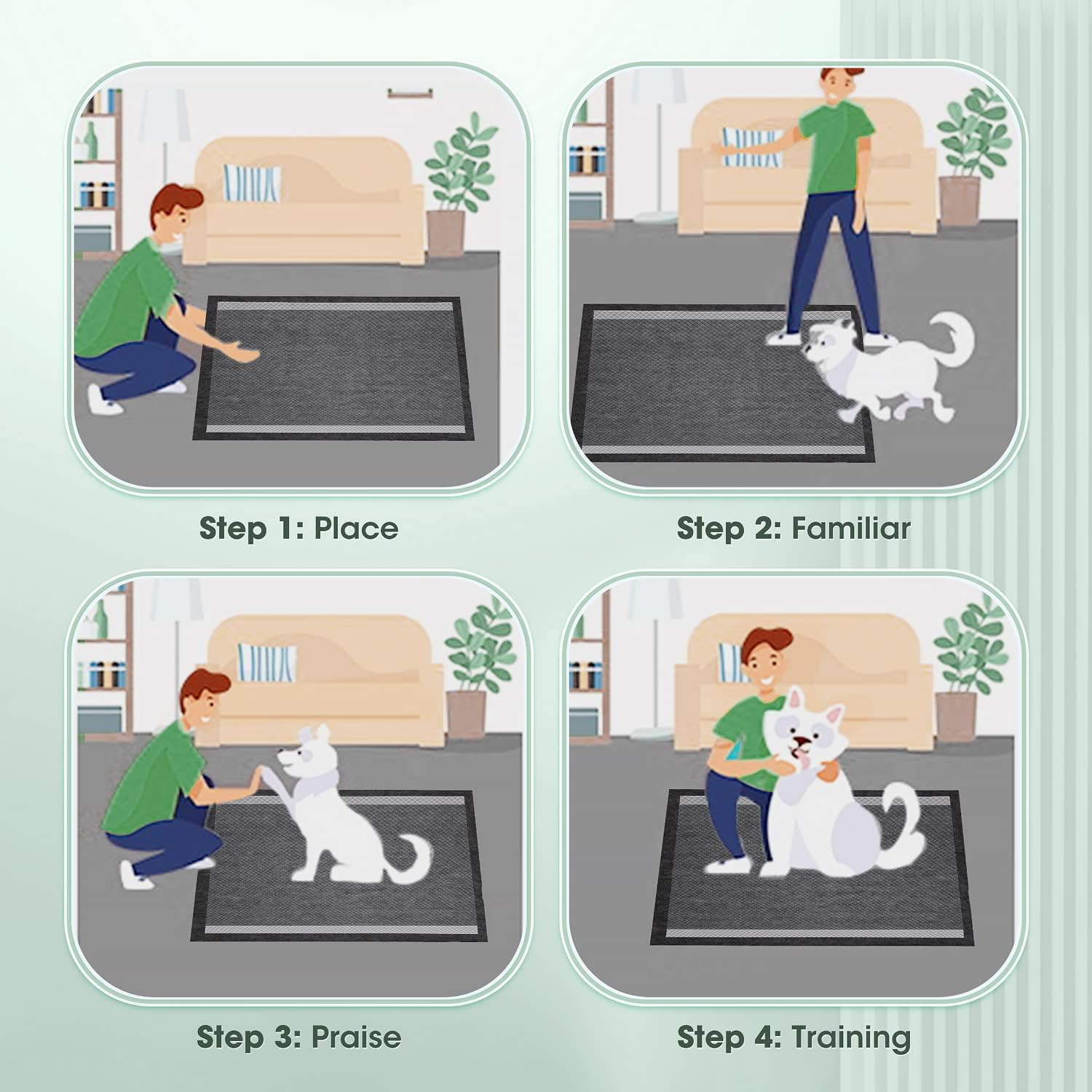 Gimars car-travel potty pad image—ideal for cars or travel and spills.