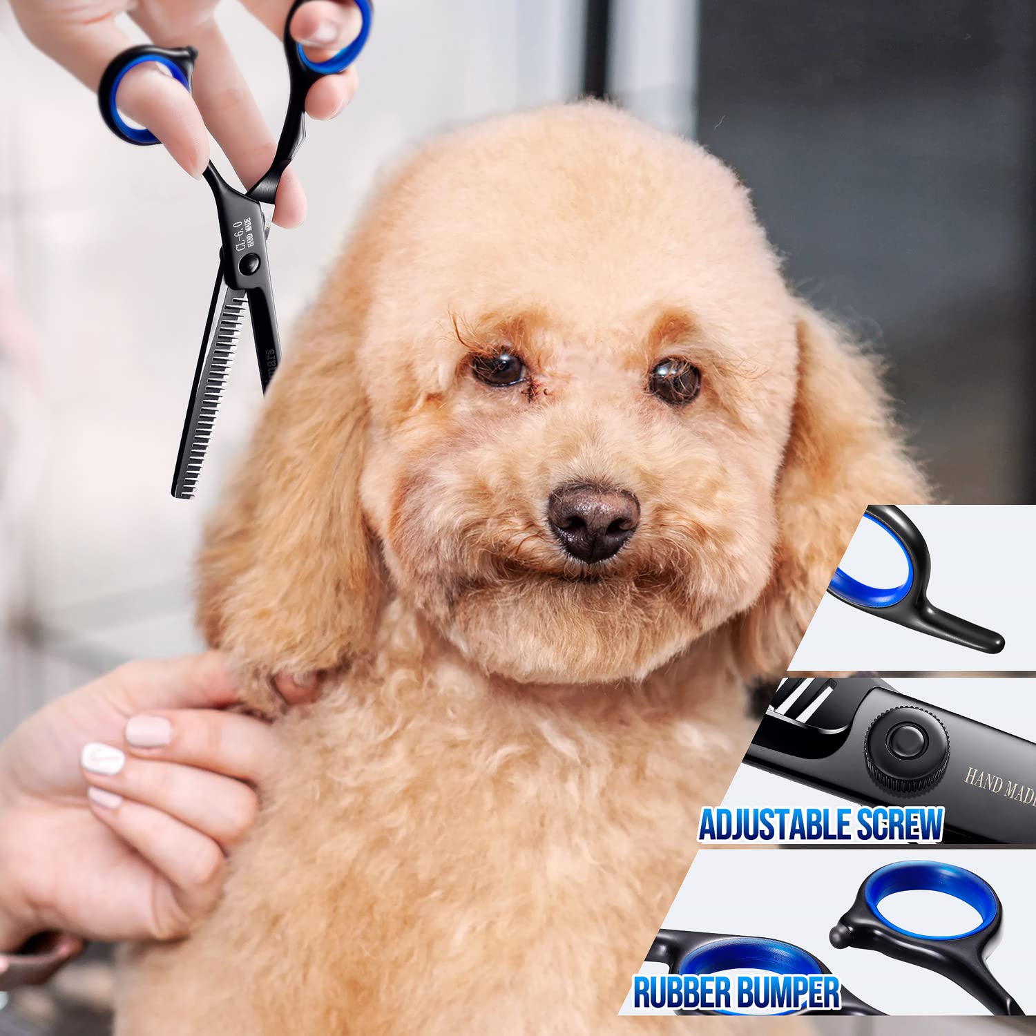 Gimars dog grooming scissors kit grooming comb aids efficient prep and detangling