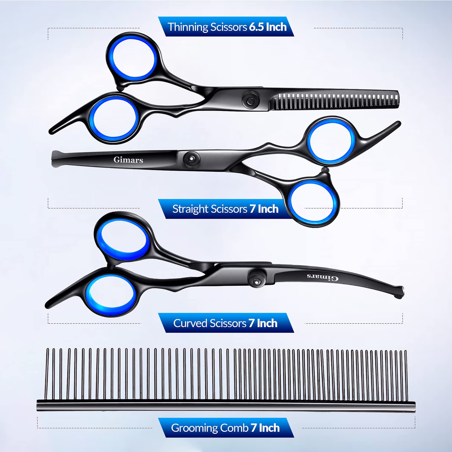 Gimars dog grooming scissors kit safety tip protects sensitive areas during trims