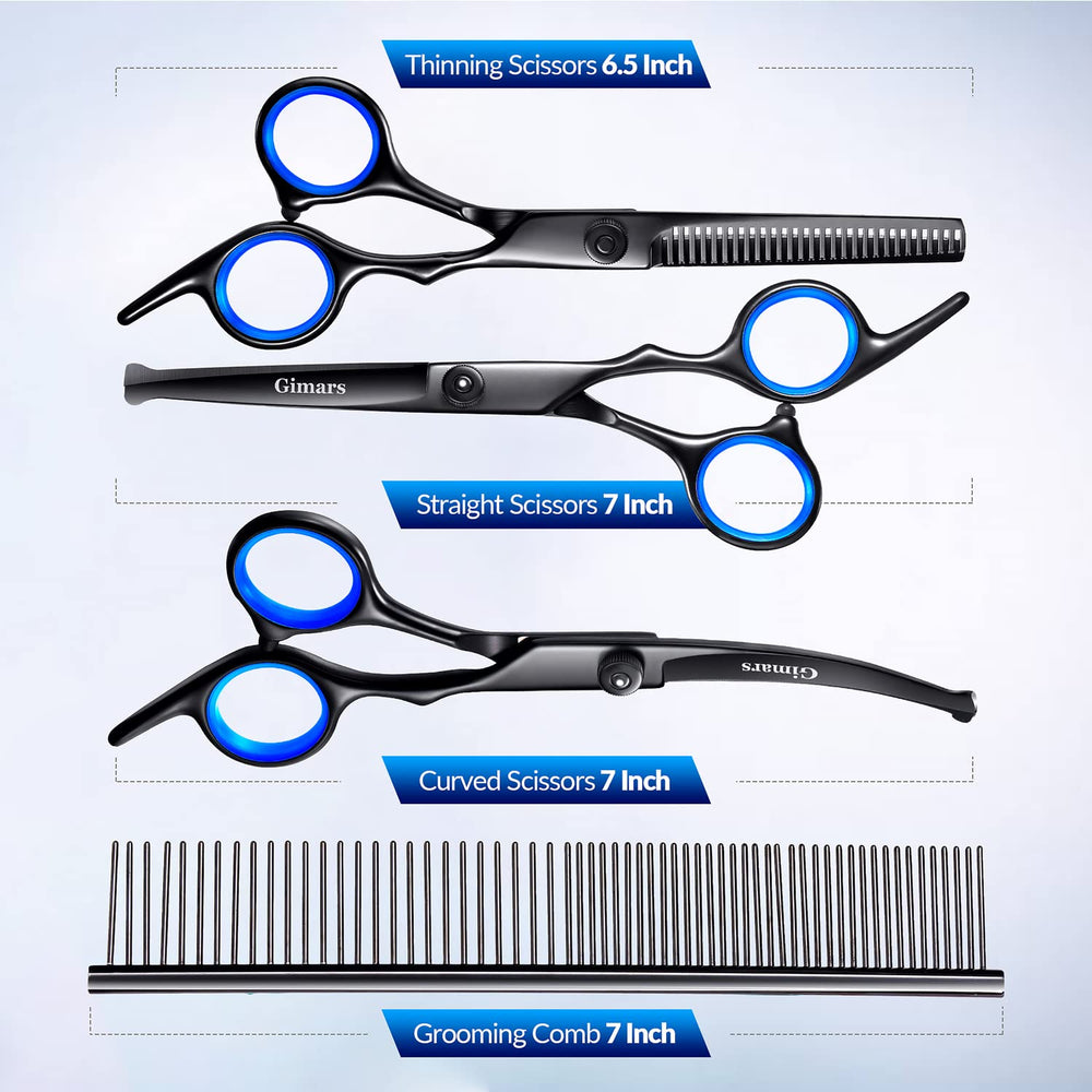 Gimars dog grooming scissors kit safety tip protects sensitive areas during trims