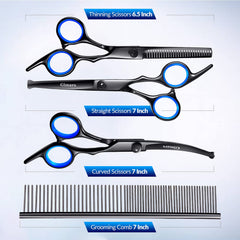 Gimars dog grooming scissors kit safety tip protects sensitive areas during trims