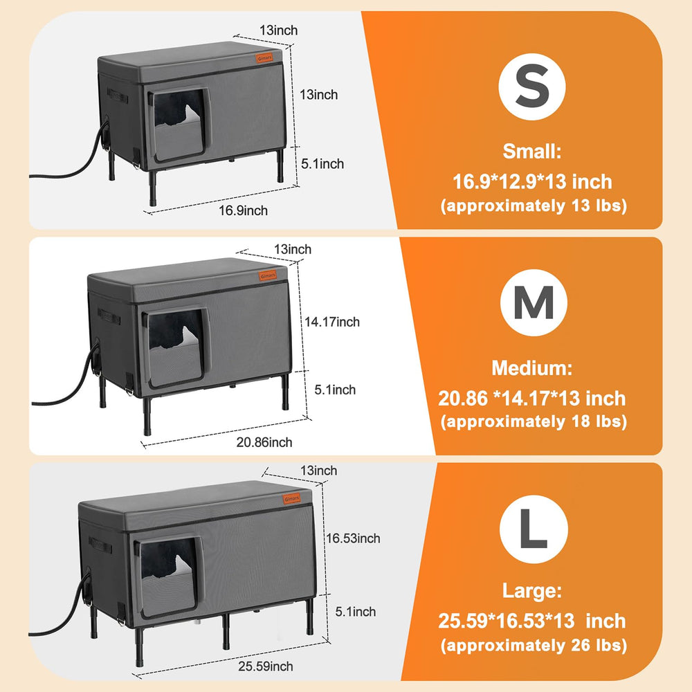 Gimars durable tough structure—safe refuge for outdoor cats, pets, and small animals.