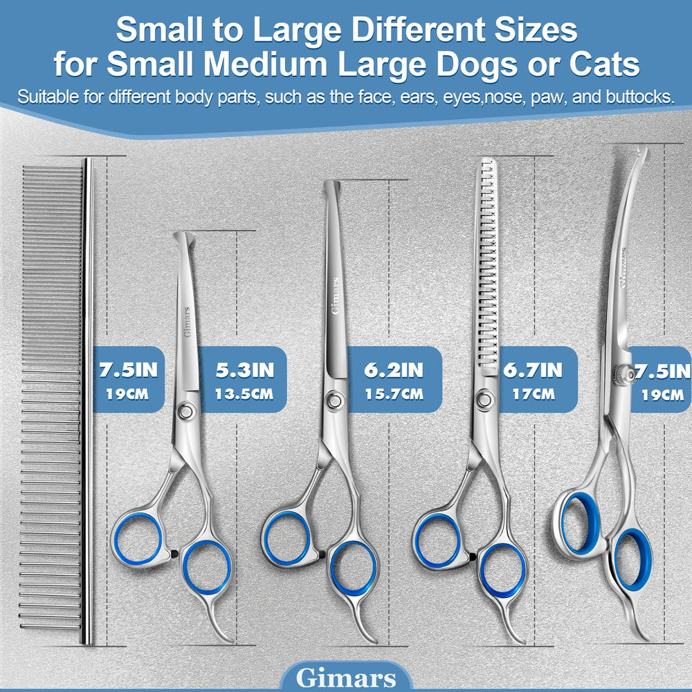Gimars professional pet grooming scissors packaging highlights durable build