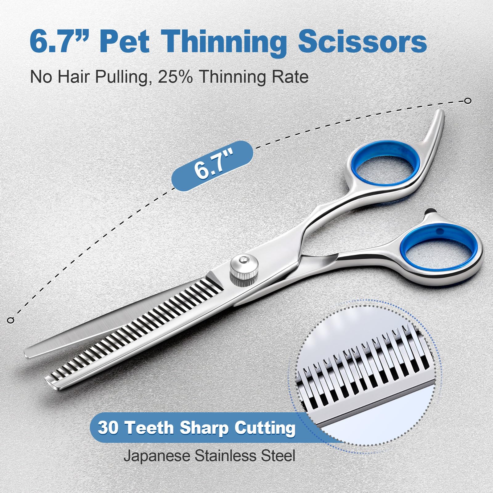 Gimars thinning scissor detail for blending fur