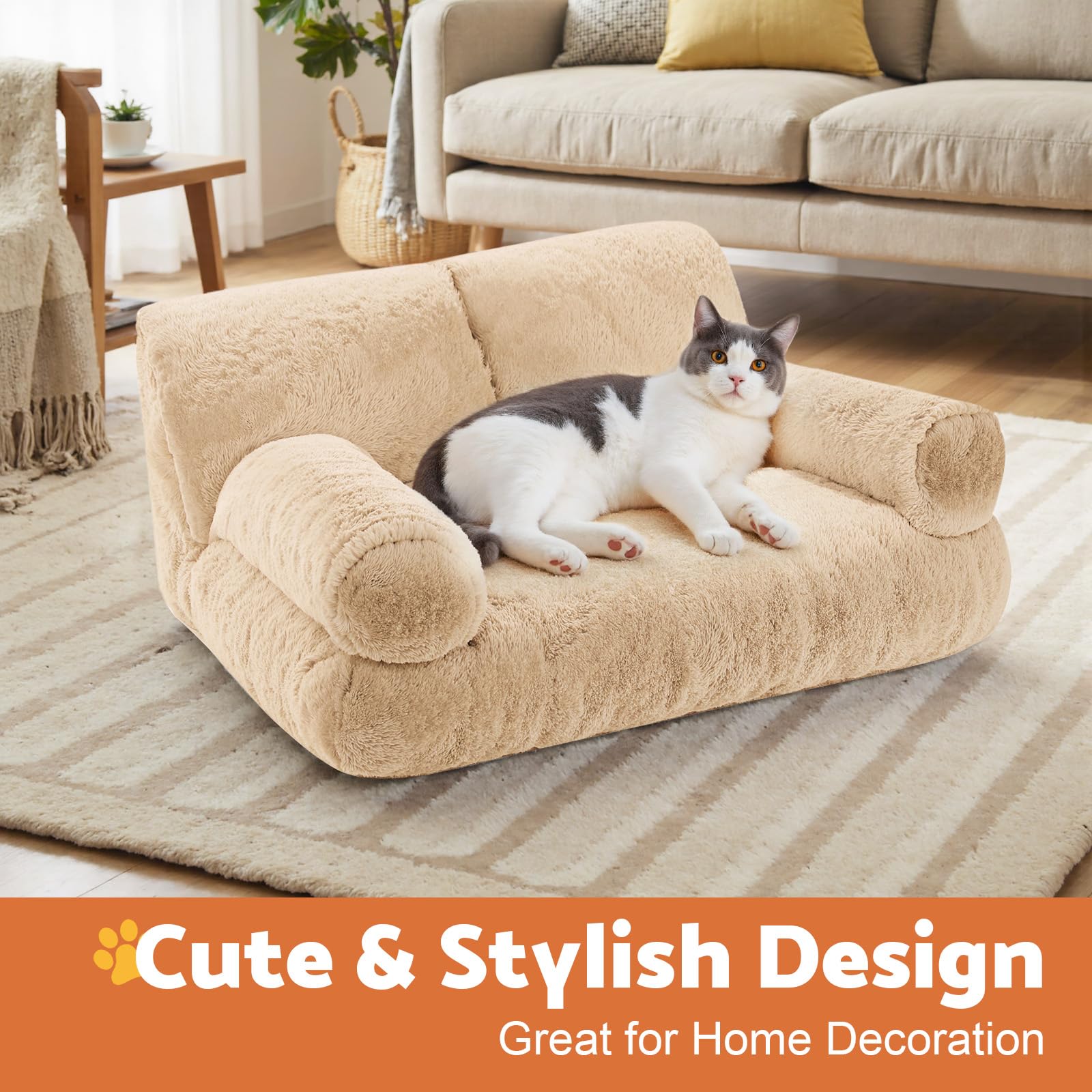 Gimars Upgrade Large Cat Bed with 10% more stuffing sponge for extra fluff.