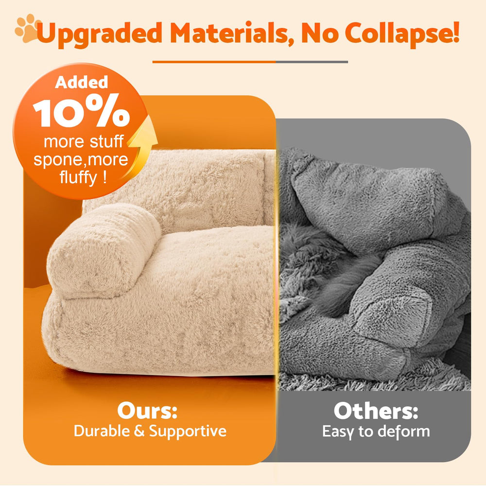 Gimars Upgrade Large Cat Bed bolstered edges provide neck and back support.