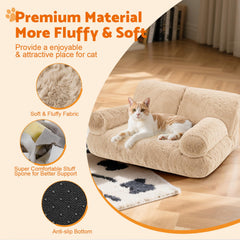Gimars Upgrade Large Cat Bed non-slip base keeps bed in place.
