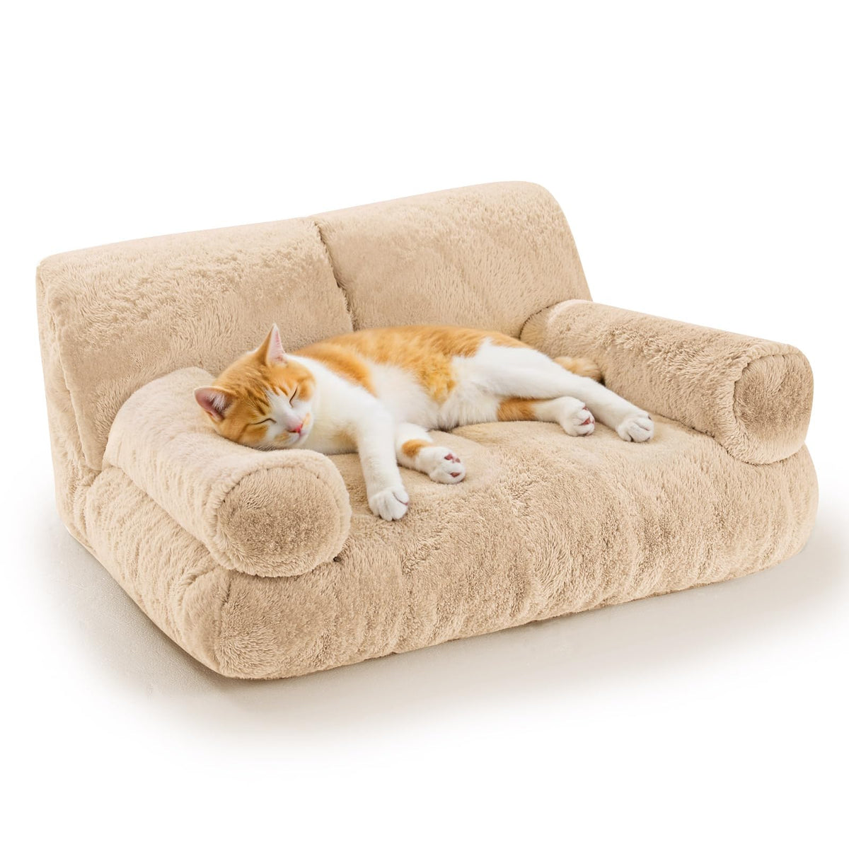 Gimars Upgrade Large Cat Bed soft fabric close-up showing plush comfort.
