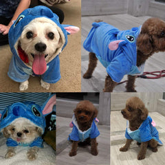 Gimilife dog hoodie side view demonstrates easy on-off design for quick dressing.