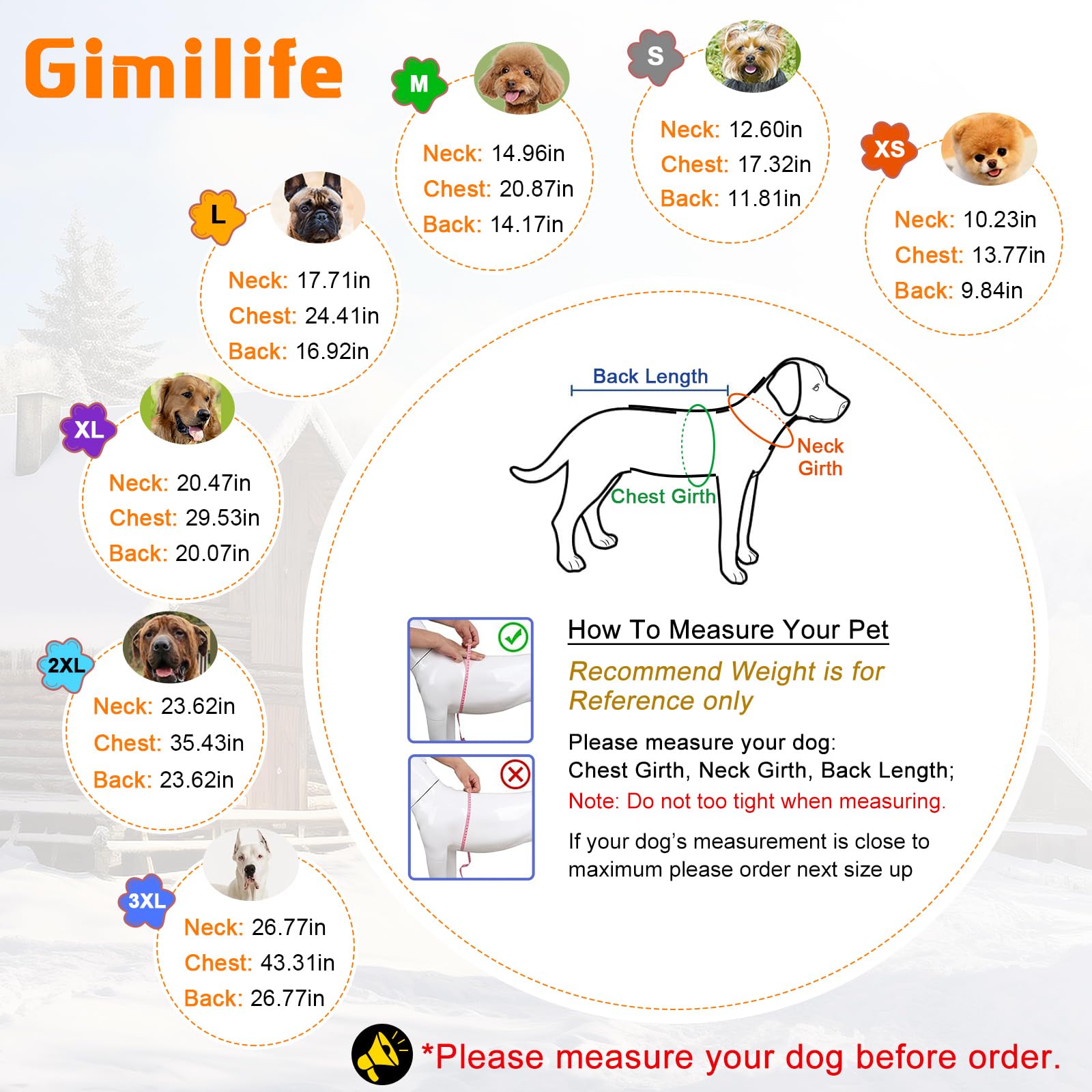 Gimilife easy-on-off winter jacket for quick daily wear.